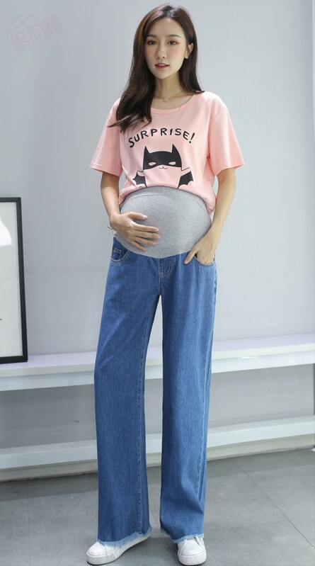 Traper traperice Trudničke trbušne hlače Boyfriend široke traperice Legging Hlače za trudnice Odjeća Hlače visokog struka