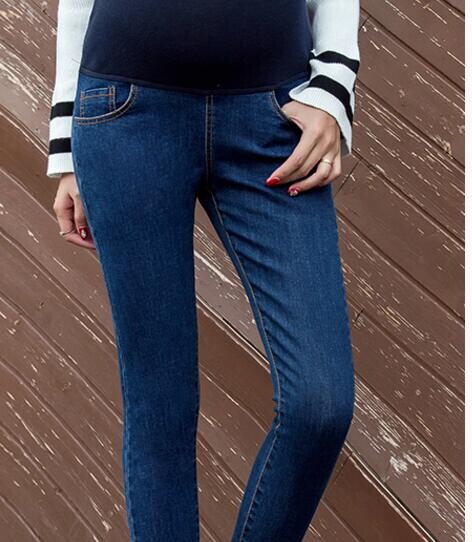 Elastinė juosmens plius dydžio moteriškos pilvo kelnės nėščiosioms Džinsai Nėščioms Drabužiai Nėštumo kelnės Maternidade Vetement Grossesse