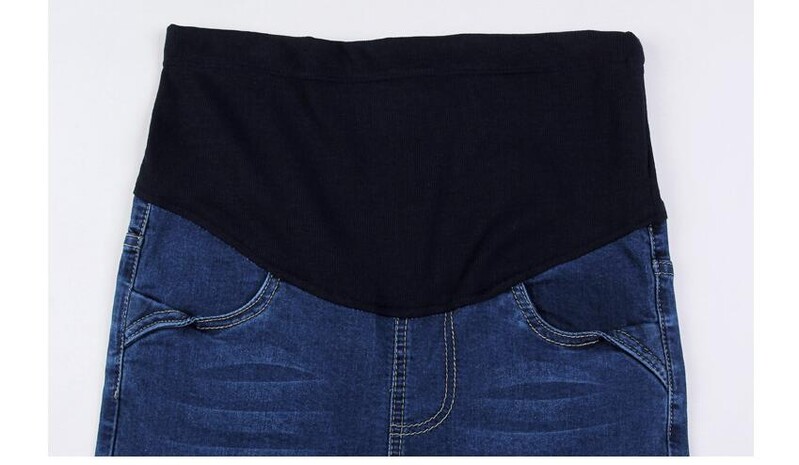 Elastinė juosmens plius dydžio moteriškos pilvo kelnės nėščiosioms Džinsai Nėščioms Drabužiai Nėštumo kelnės Maternidade Vetement Grossesse