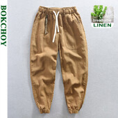 Pantaloni casual de vară, noi, din bumbac, pentru bărbați, îmbrăcăminte de stradă subțiri, pantaloni supradimensionați pentru bărbați AZ622