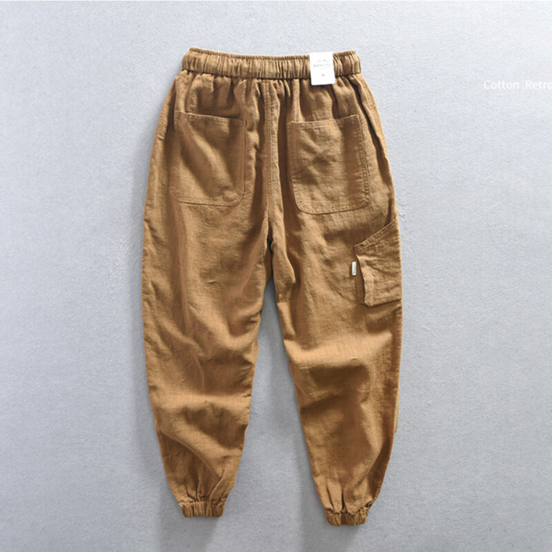 Pantaloni casual de vară, noi, din bumbac, pentru bărbați, îmbrăcăminte de stradă subțiri, pantaloni supradimensionați pentru bărbați AZ622