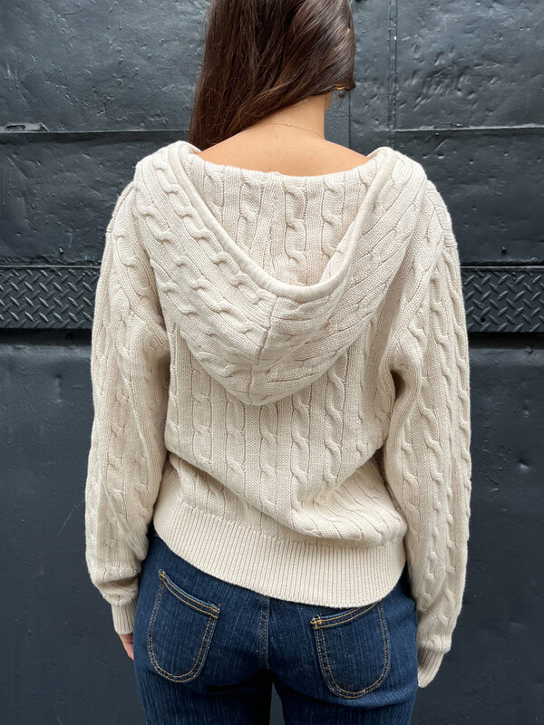 Solid Twist trikotāžas jaka ar kapuci sievietēm rudens ikdienišķa kokvilnas rievota apdare ar rāvējslēdzēju aiztaisāms džemperis Vintage ielas apģērbs, apgriezts mētelis