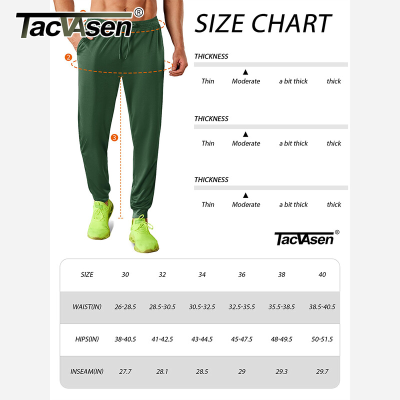 TACVASEN lagane sportske hlače Muške brzosušeće hlače s elastičnim strukom za trčanje Sportske hlače za vježbanje u teretani na otvorenom Trenirke Jogger