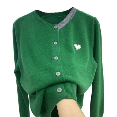 Sieviešu rudens ziemas trikotāžas jaciņa, vienrindas apaļa kakla krāsa, pieskaņota elastīga silta sieviešu džempera mētelis