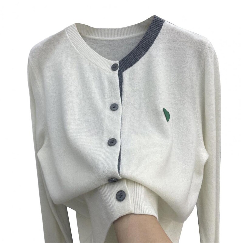 Sieviešu rudens ziemas trikotāžas jaciņa, vienrindas apaļa kakla krāsa, pieskaņota elastīga silta sieviešu džempera mētelis