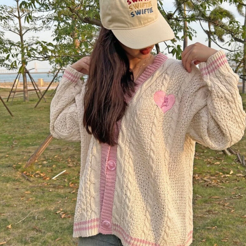 Cardigane cu stea cu broderie, haine Y2K pentru femei, toamnă, cu mâneci lungi, nasturi, pulover tricotat, haine de stradă, jachetă rapidă.