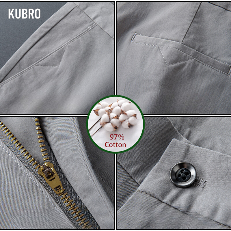 KUBRO Britanska modna muška odjeća Uredska poslovna ležerna odijela Hlače Jesen Nove jednostavne elegantne pamučne male ravne hlače