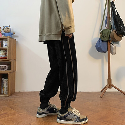 Sporta bikses vīriešiem Bikses Jaunas preces Kokvilnas Baggy Vintage korejiešu stila modes Jogger Y2k Harajuku vīriešu sporta bikses S