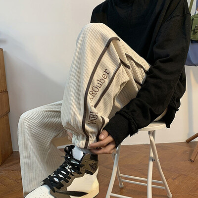 Sporta bikses vīriešiem Bikses Jaunas preces Kokvilnas Baggy Vintage korejiešu stila modes Jogger Y2k Harajuku vīriešu sporta bikses S