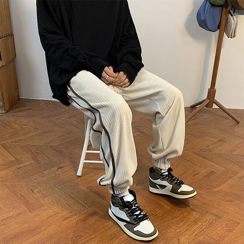 Sporta bikses vīriešiem Bikses Jaunas preces Kokvilnas Baggy Vintage korejiešu stila modes Jogger Y2k Harajuku vīriešu sporta bikses S