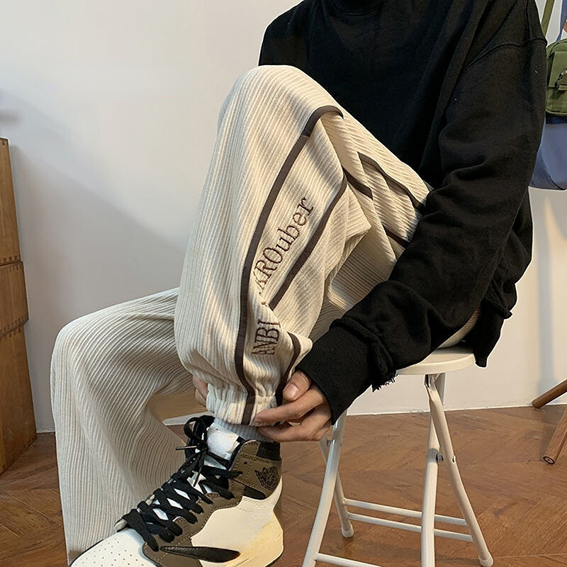 Sporta bikses vīriešiem Bikses Jaunas preces Kokvilnas Baggy Vintage korejiešu stila modes Jogger Y2k Harajuku vīriešu sporta bikses S