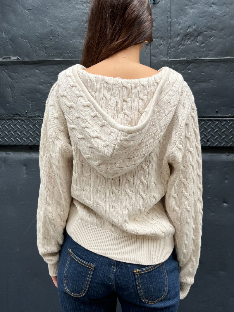 Cardigan tricotat cu flori răsucite pulover femei toamnă cu mânecă lungă cu glugă fermoar palton scurt Streetwear pulovere la modă topuri Y2K