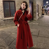 Χειμερινό μάλλινο μπουφάν Γυναικείο παλτό μεσαίου μήκους Petite Size