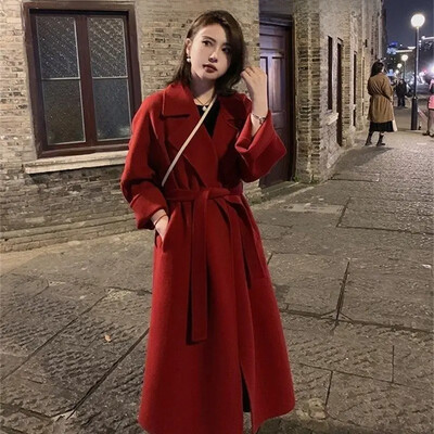 Χειμερινό μάλλινο μπουφάν Γυναικείο παλτό μεσαίου μήκους Petite Size