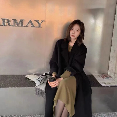 Χειμερινό μάλλινο μπουφάν Γυναικείο παλτό μεσαίου μήκους Petite Size