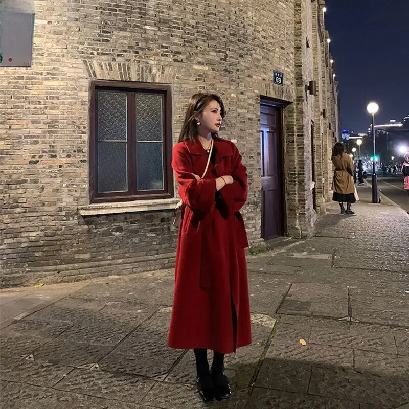 Χειμερινό μάλλινο μπουφάν Γυναικείο παλτό μεσαίου μήκους Petite Size