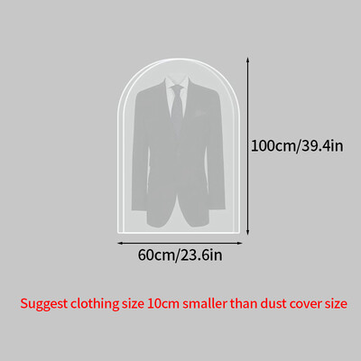 Bijele navlake za odjeću Navlake za odjeću Odjevni kaput Zaštita otporna na prašinu Viseći organizatori za odjeću Kutija za odlaganje garderobe