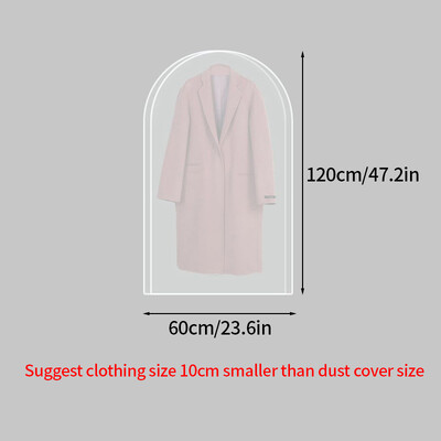 Bijele navlake za odjeću Navlake za odjeću Odjevni kaput Zaštita otporna na prašinu Viseći organizatori za odjeću Kutija za odlaganje garderobe