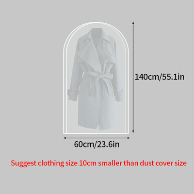 Bijele navlake za odjeću Navlake za odjeću Odjevni kaput Zaštita otporna na prašinu Viseći organizatori za odjeću Kutija za odlaganje garderobe
