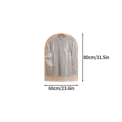 Bijele navlake za odjeću Navlake za odjeću Odjevni kaput Zaštita otporna na prašinu Viseći organizatori za odjeću Kutija za odlaganje garderobe