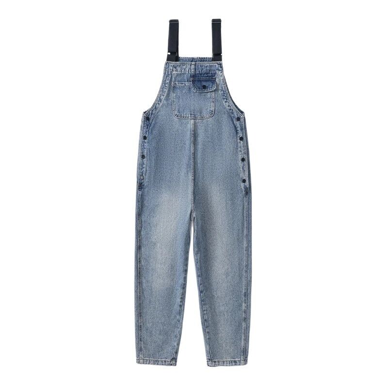 Jesenske hlače s naramenicama za trudnice u korejskom stilu široke modne traper kombinezone za trudnice Odjeća za trudnice Kombinezoni