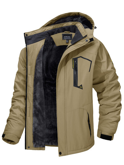 TACVASEN flīsa odere kalnu jakas Vīriešu pārgājienu jakas āra noņemams mēteļi ar kapuci Slēpošanas snovborda Parka ziemas virsdrēbes