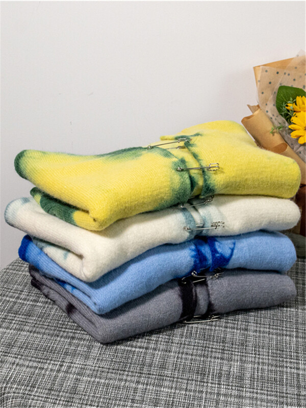 Colorfaith New 2022 Y2K Pin Tie Krāsa Vintage jakas Izgriezums Modes sieviešu rudens ziemas džemperi Īsi topi SWC3075JX