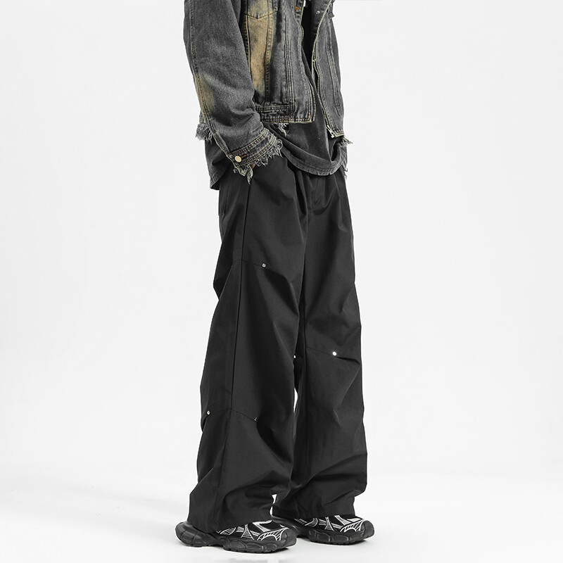 Proljeće ljeto Ravne ležerne muške hlače Jednobojne vodootporne kargo hlače Muške Harajuku ženske hlače s elastičnim strukom