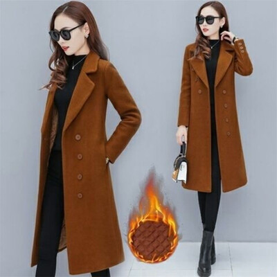 Palton de lână pentru femeie din catifea 2023 Palton de lână dublu pentru femei de primăvară și toamnă.