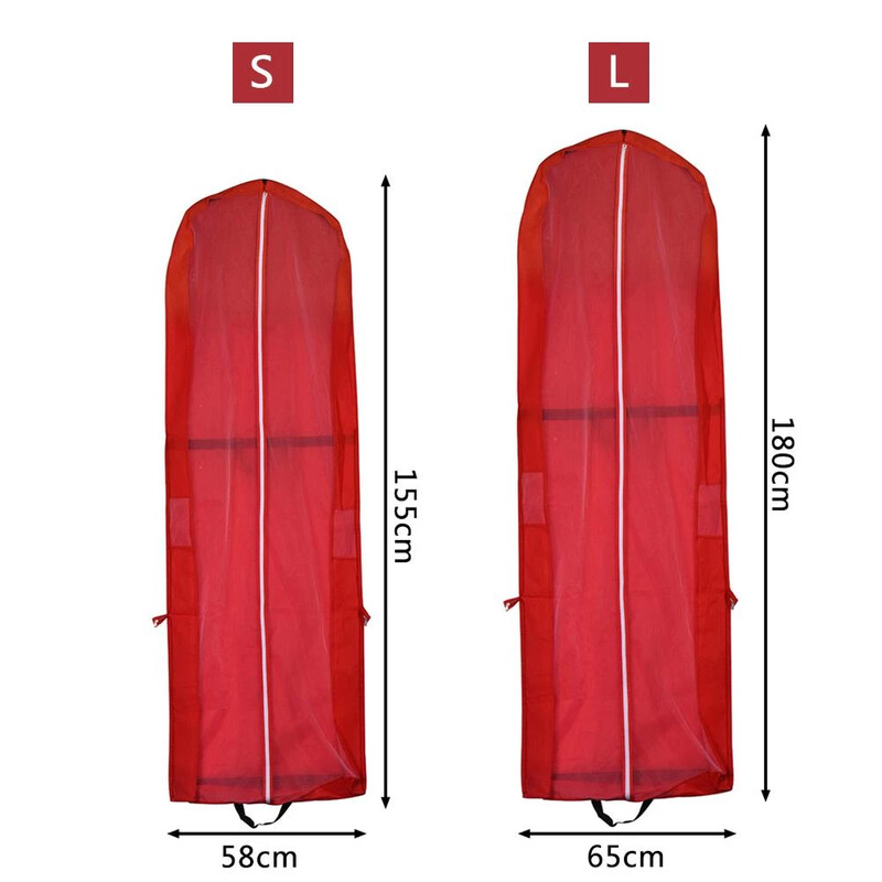 Utazótáska szőtt hosszú ruhák táska, ruházati takaró Esküvői ruhatáska nagy ruhatáska menyasszonyi estélyi ruha bálruhák tárolására