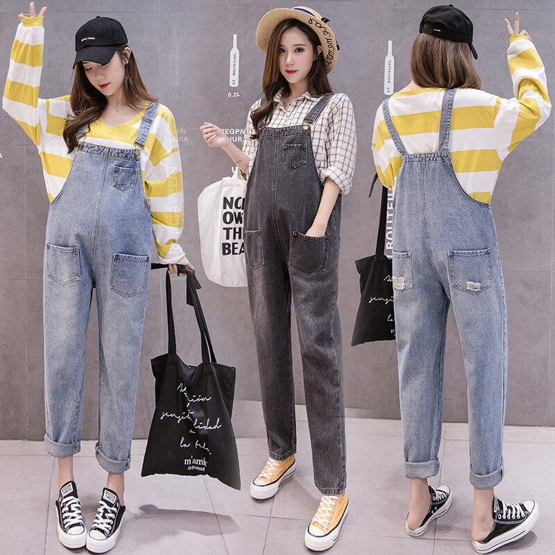 Farmer kismama farmerek kantáros nadrágok overálok bő, állítható nadrágok terhes nők számára.