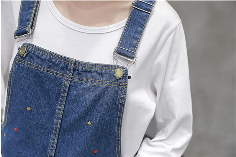 Φαρδιά Demin Σαλιάρα μητρότητας Παντελόνι Ολόσωμη φόρμα για έγκυες γυναίκες Ζαρτιέρες παντελόνι Romper Ολόσωμες φόρμες Streetwear Ρούχα εγκυμοσύνης