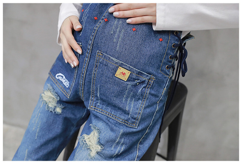 Φαρδιά Demin Σαλιάρα μητρότητας Παντελόνι Ολόσωμη φόρμα για έγκυες γυναίκες Ζαρτιέρες παντελόνι Romper Ολόσωμες φόρμες Streetwear Ρούχα εγκυμοσύνης