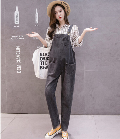 Τζιν σαλιάρα μητρότητας λουράκι φόρμα για έγκυες γυναίκες Ζαρτιέρες παντελόνι φόρμες Romper Streetwear Ρούχα εγκυμοσύνης