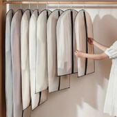 1PC - Prozirna torba za odjeću otporna na prašinu s patentnim zatvaračem - koristi se kao navlaka za prašinu za odlaganje odjeće u kaputima, odijelima i ormarima