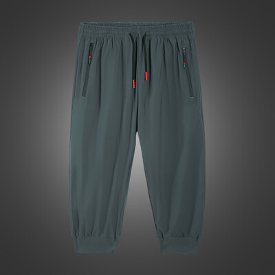 Vīriešu Lielās bikses 200KG plus izmērs 14XL 15XL brīvs, elastīgs Liels izmērs 66 60 62 Vasaras ikdienas Ledus zīda bikses Melnas Mājas atpūta