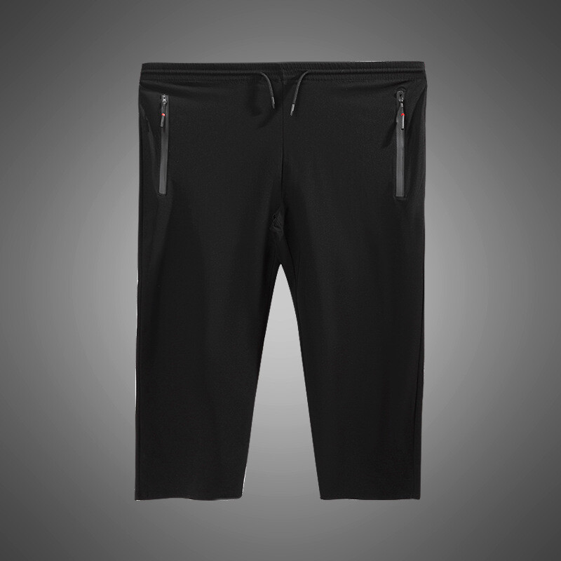 Vīriešu Lielās bikses 200KG plus izmērs 14XL 15XL brīvs, elastīgs Liels izmērs 66 60 62 Vasaras ikdienas Ledus zīda bikses Melnas Mājas atpūta