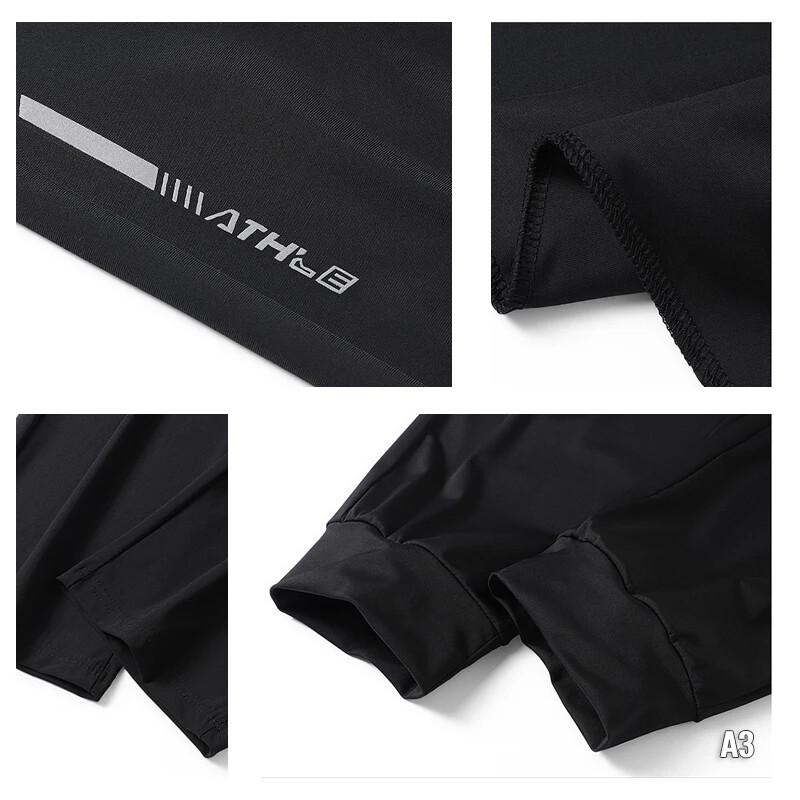 Vīriešu sporta bikses skriešanas bikses ar rāvējslēdzēju kabatām futbols treniņš skriešana sporta bikses fitnesa futbols legingi sporta bikses