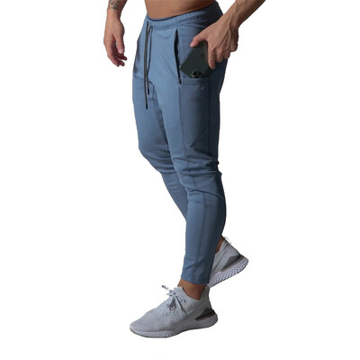 Pantaloni sport de primăvară și toamnă pentru bărbați, pantaloni slim din bumbac pentru alergare, cu fermoar la glezne, pantaloni de trening casual
