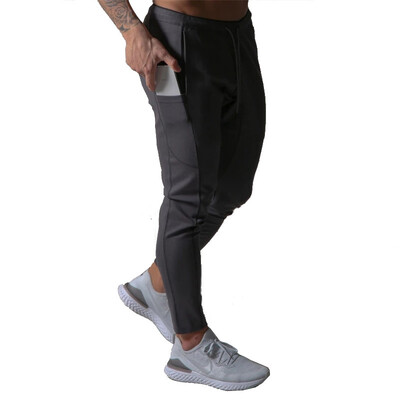 Pantaloni sport de primăvară și toamnă pentru bărbați, pantaloni slim din bumbac pentru alergare, cu fermoar la glezne, pantaloni de trening casual