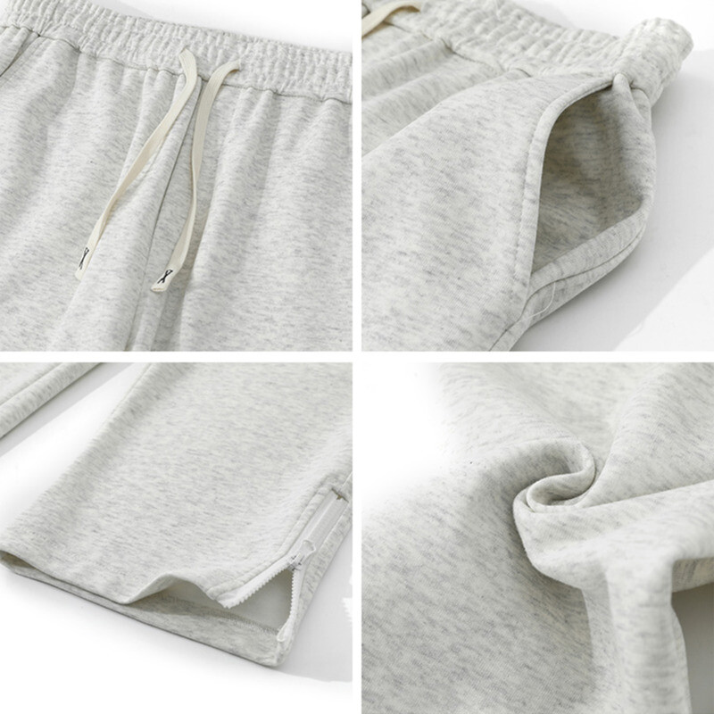 Sivo crne trenirke Muške modne prevelike hlače širokih nogavica Muška ulična odjeća Široke ravne sportske hlače Muške hlače za trčanje