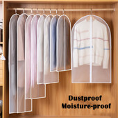 Putekļu necaurlaidīgs apģērba aizsargmaiss Pilnībā slēgts drēbju pārvalks ar rāvējslēdzēju Apģērbu maisiņi Piekarināms izturīgs apģērbu glabāšanas maisiņš