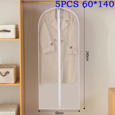 Putekļu necaurlaidīgs apģērba aizsargmaiss Pilnībā slēgts drēbju pārvalks ar rāvējslēdzēju Apģērbu maisiņi Piekarināms izturīgs apģērbu glabāšanas maisiņš