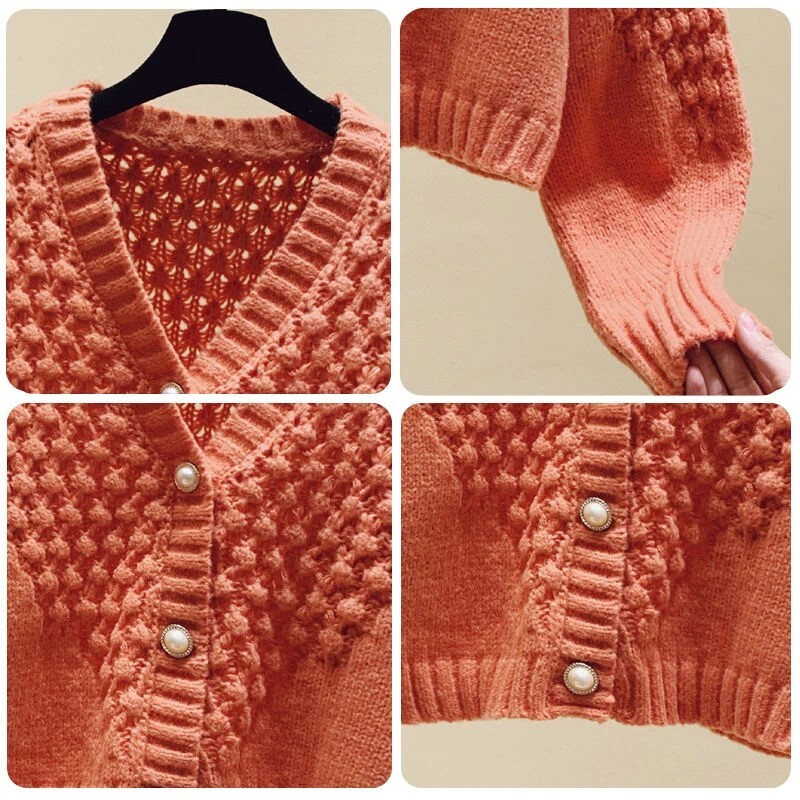 2024. gada pavasaris N Džemperis, džemperis, slaids, elastīgs sieviešu augšējais apģērbs, trikotāžas korejiešu V veida kakla izgriezums ar garām piedurknēm Elegance Hot Sweet Casual Young