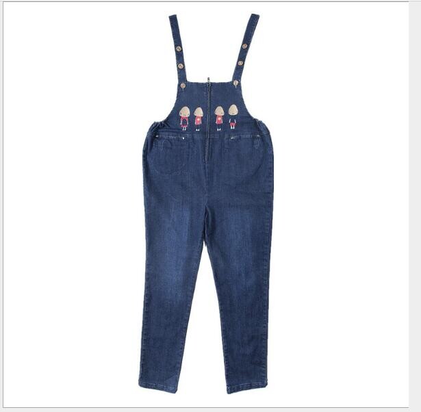 Νέο ζεστό παντελόνι εγκυμοσύνης χειμωνιάτικο Φθινοπωρινό γαλάζιο τζιν φόρμες συν μέγεθος Έγκυες Ζαρτιέρες μεγάλου μεγέθους