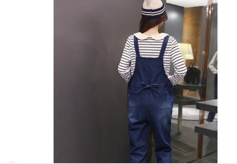 Νέο ζεστό παντελόνι εγκυμοσύνης χειμωνιάτικο Φθινοπωρινό γαλάζιο τζιν φόρμες συν μέγεθος Έγκυες Ζαρτιέρες μεγάλου μεγέθους