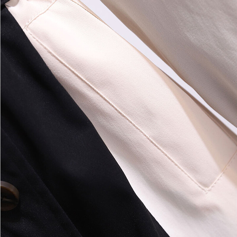 Pavasara rudens garie mēteļi sievietēm ikdienišķs, raibs divrindu Gabardina jaunas lielizmēra brīvas vējjakas ar jostu