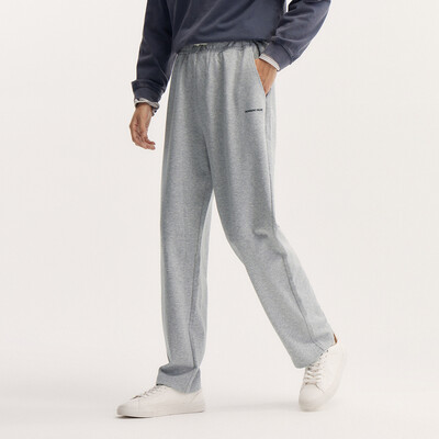 Semir ležerne hlače, muške nove modne jesenske 2024. široke pletene hlače ravnih nogavica s uzicom i teksturom koje blokiraju boje