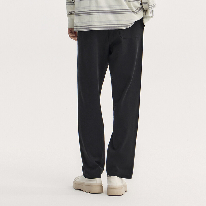 Semir ležerne hlače, muške nove modne jesenske 2024. široke pletene hlače ravnih nogavica s uzicom i teksturom koje blokiraju boje