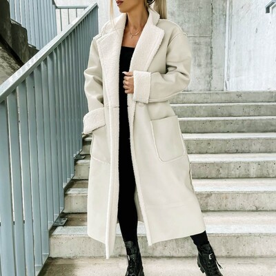 Reducere fierbinte paltoane pentru femei cu glugă, ocazional, jachetă din piele artificială solidă, haină cu guler răsturnat, jachetă izolată de iarnă pentru femei